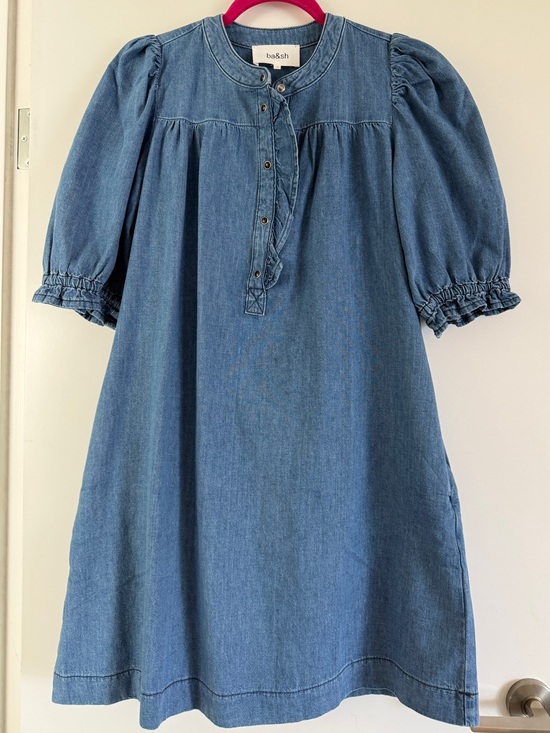 ba&sh Dresses & Skirts - ba&sh denim puff-sleeve dress